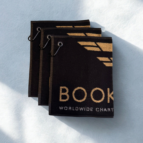 Bookajet golf towel